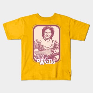 Kitty Wells // Retro Style Country Artist Fan Design Kids T-Shirt